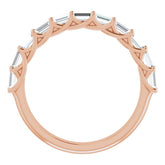 14K Rose 3/4 CTW Natural Diamond Anniversary Band